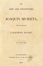 Cover of: Joaquin Murieta: The Brigand Chief of California
