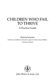 Cover of: Children who fail to thrive | 