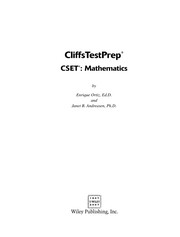 Cover of: CliffsTestPrep CSET: mathematics
