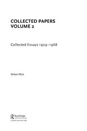 Cover of: Collected papers by Gilbert Ryle