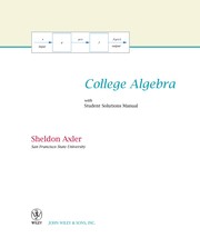 Cover of: College algebra by Sheldon Jay Axler