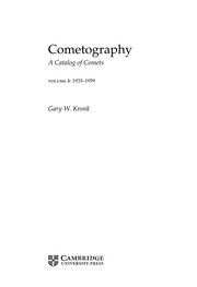 Cover of: Cometography | Gary W. Kronk