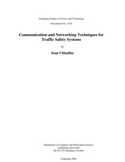 Cover of: Communication and networking techniques for traffic safety systems | Ioan Chisalita