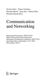 Cover of: Communication and Networking by Tai-hoon Kim