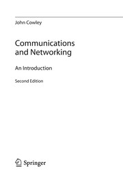 Cover of: Communications and Networking: An Introduction