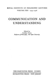 Cover of: Communication and understanding | 