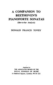 A companion to Beethoven's pianoforte sonatas by Donald Francis Tovey