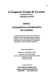 Cover of: A complete course in canning and related processes | 