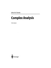 Cover of: Complex analysis | John M. Howie