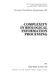 Complexity in biological information processing by Gregory Bock, Jamie Goode
