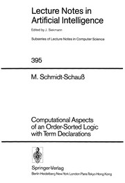 Cover of: Computational aspects of an order-sorted logic with term declarations | Manfred Schmidt-Schauss