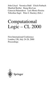 Cover of: Computational Logic CL 2000 00 | John Lloyd
