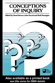 Cover of: Conceptions of inquiry | Brown, Stuart C.