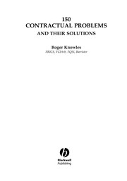 Cover of: 150 contractual problems and their solutions | Knowles, Roger.