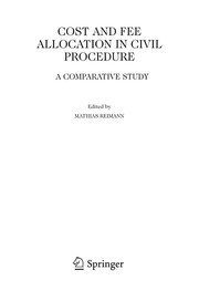 Cover of: Cost and fee allocation in civil procedure | Mathias Reimann