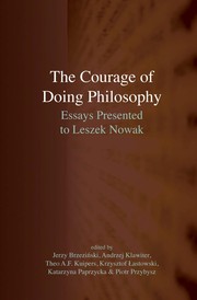 Cover of: The courage of doing philosophy | Jerzy BrzeziЕ„ski