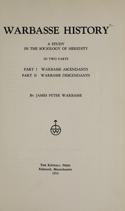 Cover of: Warbasse history: a study in the sociology of heredity.