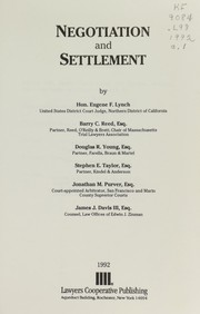 Negotiation and settlement