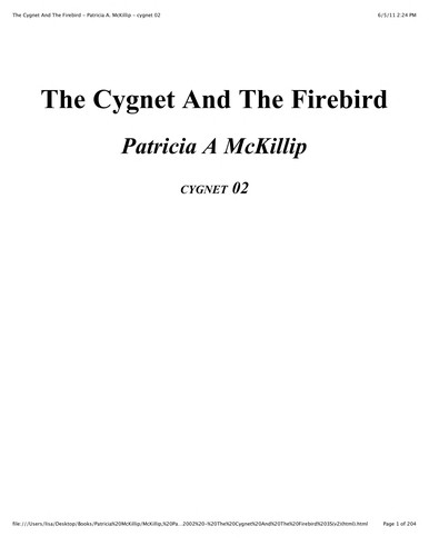 The cygnet and the firebird by Patricia A. McKillip