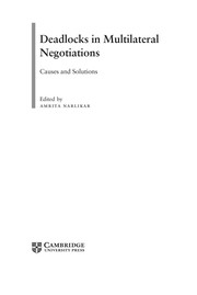 Cover of: Deadlocks in multilateral negotiations | 