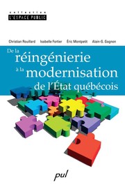 Cover of: De la réingénierie à la modernisation de l'État québécois