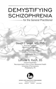 Cover of: Demystifying schizophrenia for the physician | Steven J. Siegel