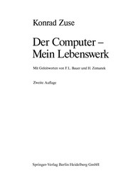 Cover of: Der Computer -- Mein Lebenswerk