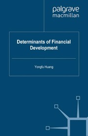 Cover of: Determinants of financial development