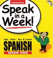 Cover of: Speak in a Week Spanish: Week 1 (Speak in a Week)