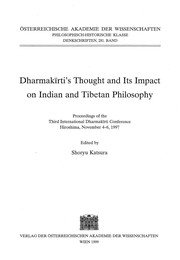 Cover of: Dharmakīrti