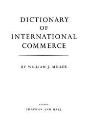 Cover of: Dictionary of International Commerce