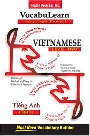 Cover of: Vocabulearn Vietnamese by Inc Penton Overseas