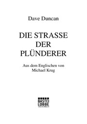 Cover of: Die Strasse der Plünderer by Dave Duncan