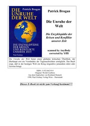 Cover of: Die Unruhe der Welt: die Enzyklopädie der Krisen und Konflikte unserer Zeit