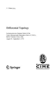 Cover of: Differential Topology by Vinicio Villani