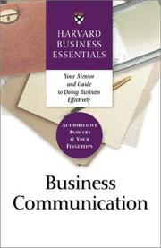 Cover of: Business Communication (Harvard Business Essentials) by 