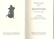 Cover of: Dionysus | Walter Friedrich Gustav Hermann Otto