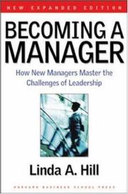 Becoming a manager by Linda A. Hill