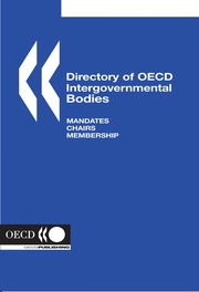 Cover of: Directory of Oecd Intergovernmental Bodies | Organisation for Economic Co-operation and Development Staff