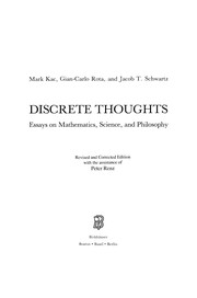 Cover of: Discrete thoughts by Mark Kac