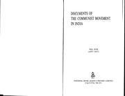 Cover of: Documents of the Communist movement in India | 