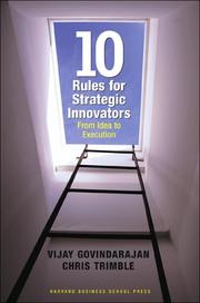 Cover of: 10 Rules for strategic innovators by Vijay Govindarajan