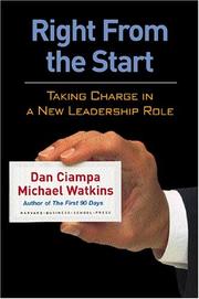 Cover of: Right From The Start: Taking Charge In A New Leadership Role