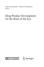 Cover of: Drug product development for the back of the eye