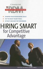 Cover of: Hiring smart for competitive advantage. | 