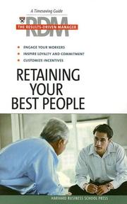 Cover of: Retaining your best people.