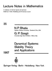 Cover of: Dynamical systems: stability theory and applications | Nam Parshad Bhatia