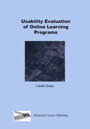 Cover of: Usability Evaluation of Online Learning Programs by Claude Ghaoui