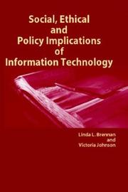 Cover of: Social, Ethical and Policy Implications of Information Technology
