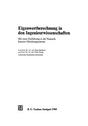 Eigenwertberechnung in den Ingenieurwissenschaften by Peter Spellucci, Willi Törnig